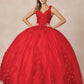Vestido de quinceañera Juliet 1437 de gala con aplicaciones florales y flores 3D