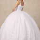 Vestido de quinceañera Juliet 1437 de gala con aplicaciones florales y flores 3D
