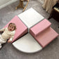 little dove Juguetes grandes de escalada de 4 piezas para niños pequeños de 1 a 3 años, no tóxicos y ecológicos, equipo de juego suave para interiores para habilidades motoras, fácil de instalar y limpiar, bloques de escalada, rosa