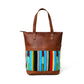 Bolso Tote de Piel Multicolor