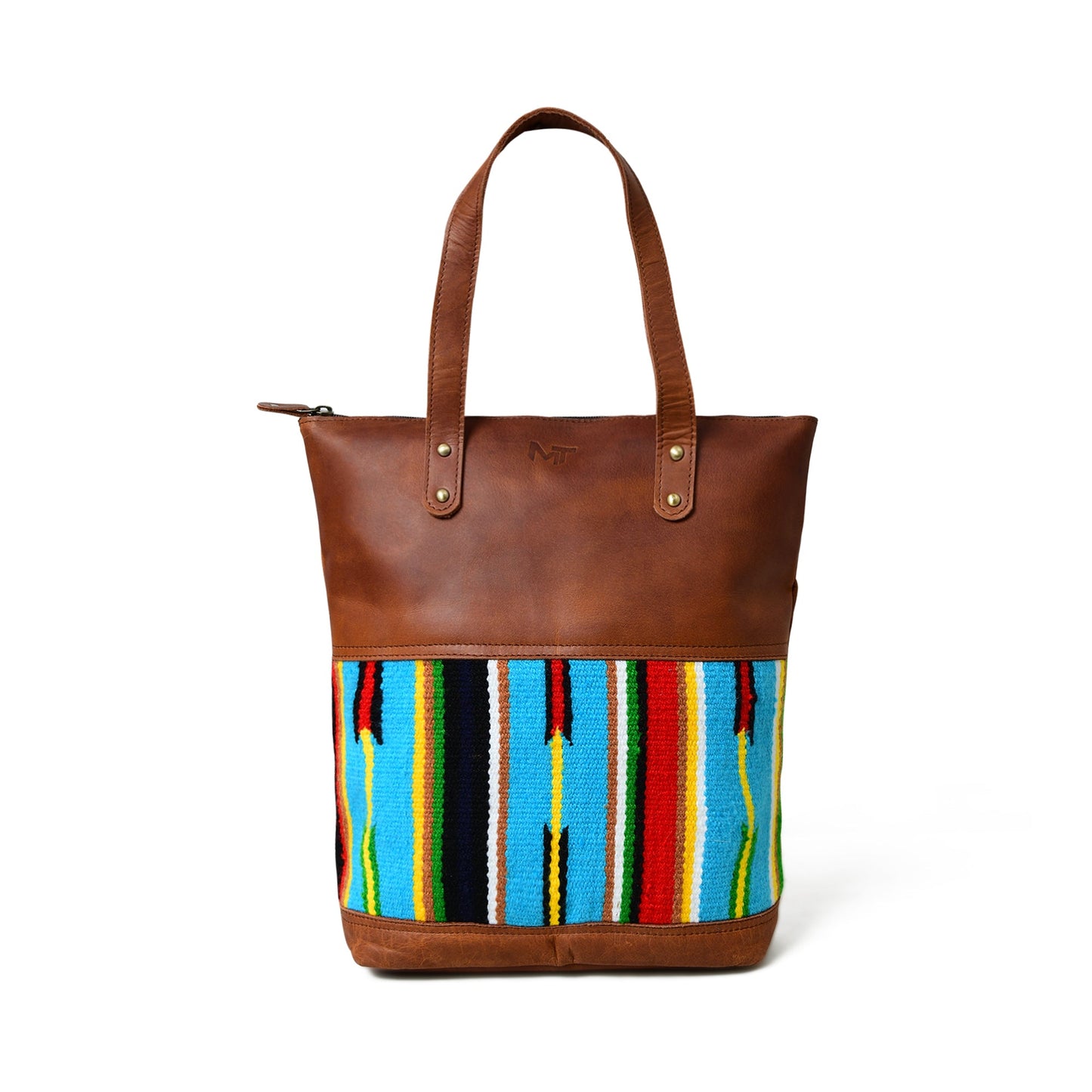 Bolso Tote de Piel Multicolor