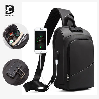 Glamorous Pretty Attractive Men's Fashion Charging Men's Chest Bags