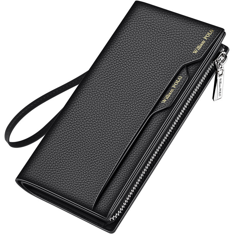 Men's Paul Genuine Leather Long Clutch Large Card Holder