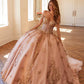 Vestido de fiesta quinceañera Juliet JT1485J estilo Cenicienta con hombros descubiertos