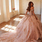 Vestido de fiesta quinceañera Juliet JT1485J estilo Cenicienta con hombros descubiertos