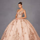 Vestido de fiesta quinceañera Juliet JT1485J estilo Cenicienta con hombros descubiertos