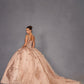 Vestido de fiesta quinceañera Juliet JT1485J estilo Cenicienta con hombros descubiertos