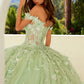 Vestido de fiesta quinceañera Juliet JT1485J estilo Cenicienta con hombros descubiertos