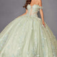 Vestido de fiesta quinceañera Juliet JT1485J estilo Cenicienta con hombros descubiertos