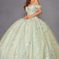 Vestido de fiesta quinceañera Juliet JT1485J estilo Cenicienta con hombros descubiertos
