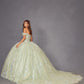 Vestido de fiesta quinceañera Juliet JT1485J estilo Cenicienta con hombros descubiertos