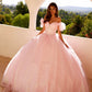 Juliet JT1487H Cold Shoulder quinceanera Ball Gown