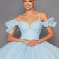 Juliet JT1487H Cold Shoulder quinceanera Ball Gown