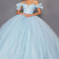 Juliet JT1487H Cold Shoulder quinceanera Ball Gown