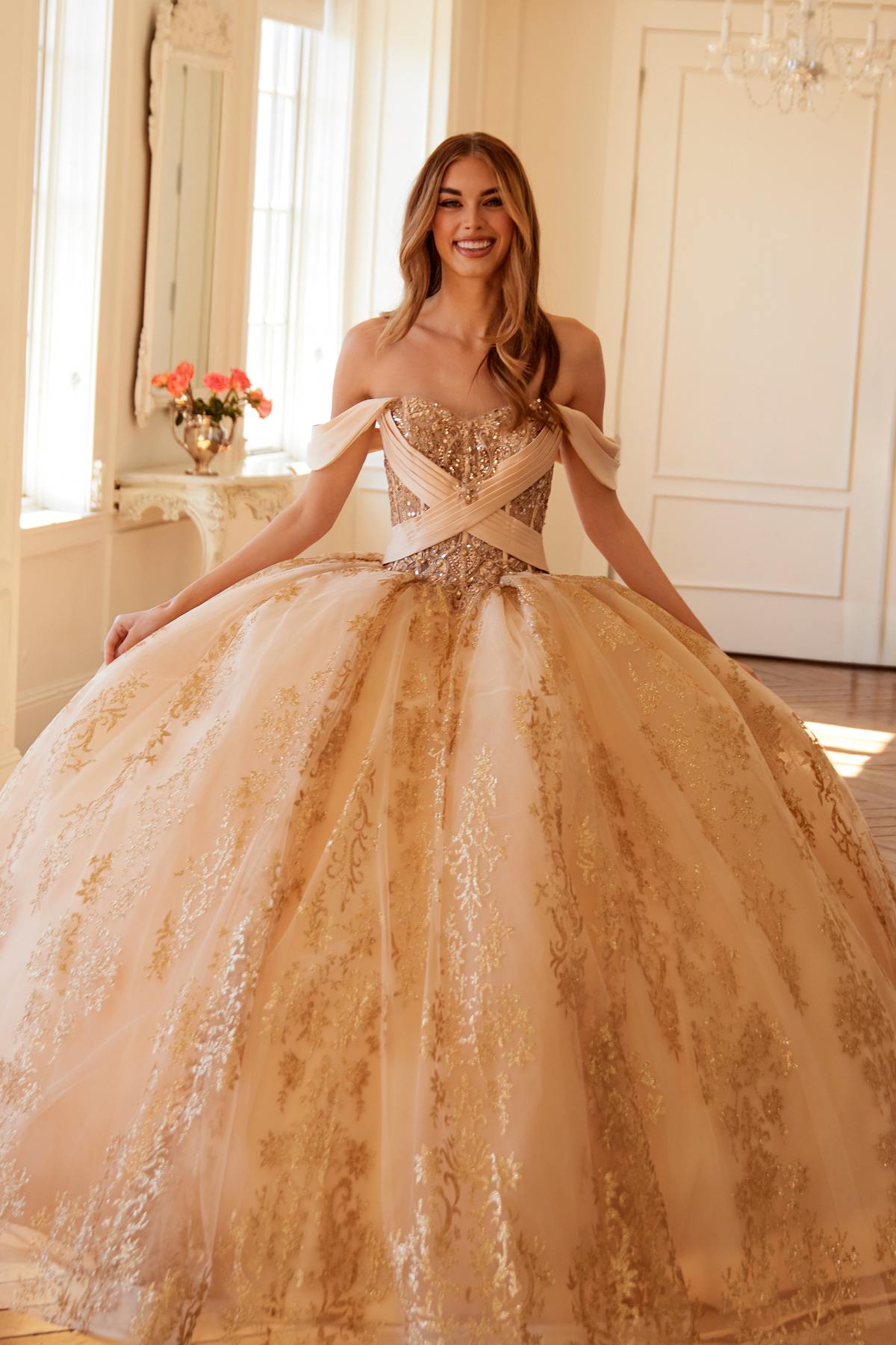 Vestido de quinceañera Juliet JT1488H Royal Princess de corte A