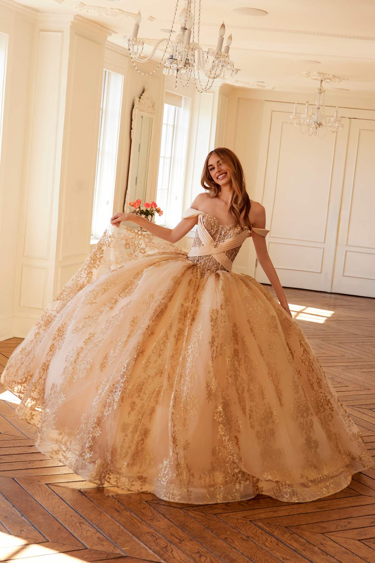 Vestido de quinceañera Juliet JT1488H Royal Princess de corte A