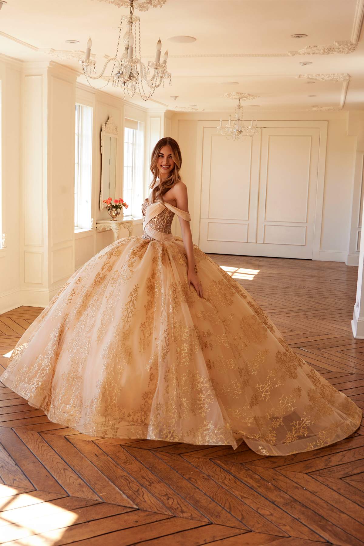 Vestido de quinceañera Juliet JT1488H Royal Princess de corte A