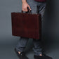 Executive Croco Leather Briefcase/Suitcase- Brown