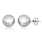 14K Solid White Gold Ball Stud Earrings