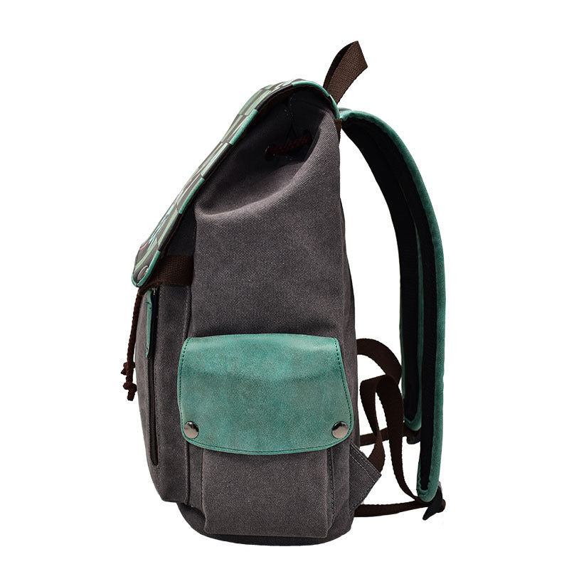 No Anime Beans Canvas Printed Trade Backpacks