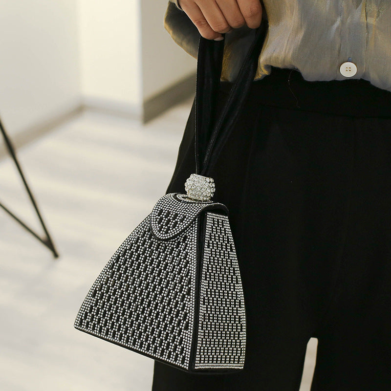 Beautiful Rhinestone Diamond Dinner Personalized Triangle Evening Bags