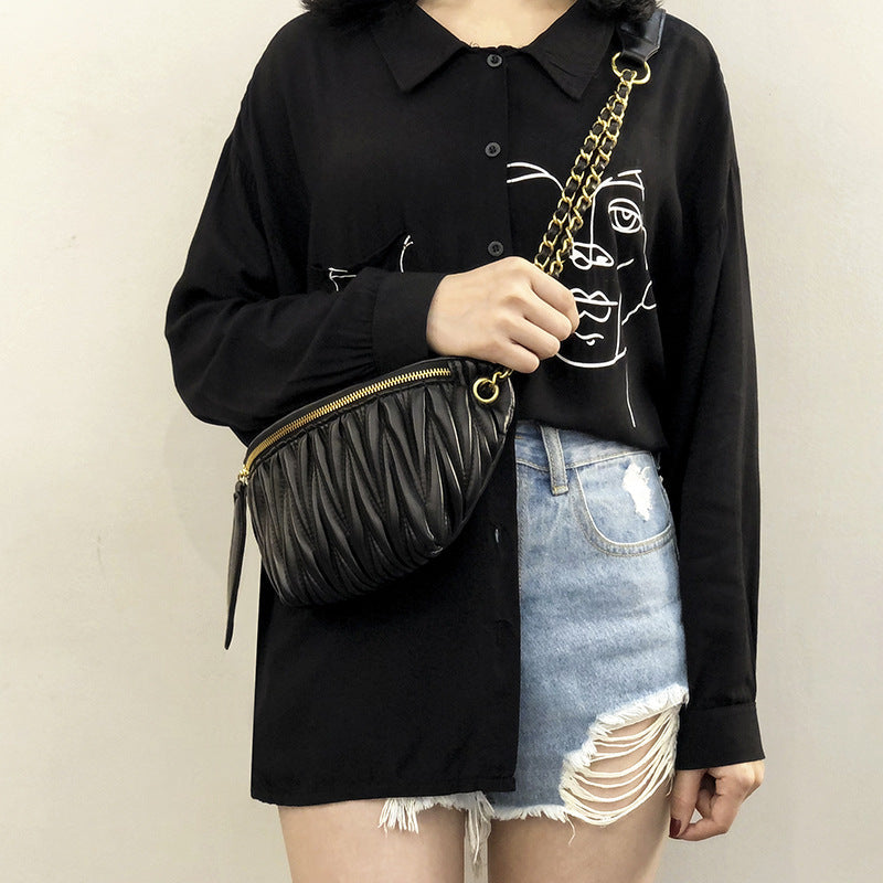 Women's Graceful Unique Summer Pleated Fashionable Bags