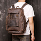 Men's Leather Crazy Horse Mountain Climbing Large Backpacks