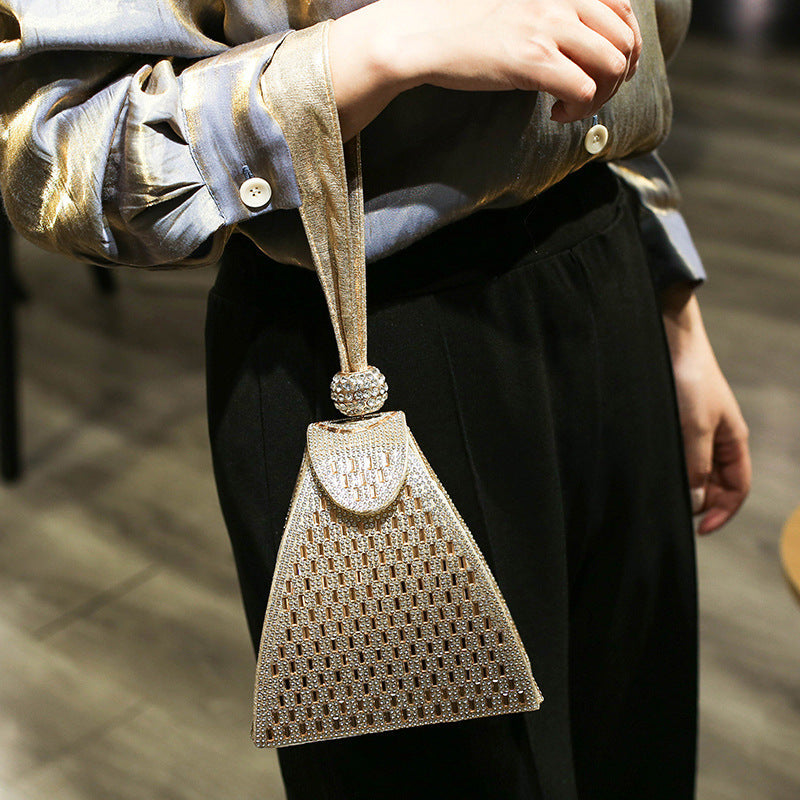 Beautiful Rhinestone Diamond Dinner Personalized Triangle Evening Bags