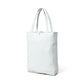 White Leather Shoulder Tote Bag