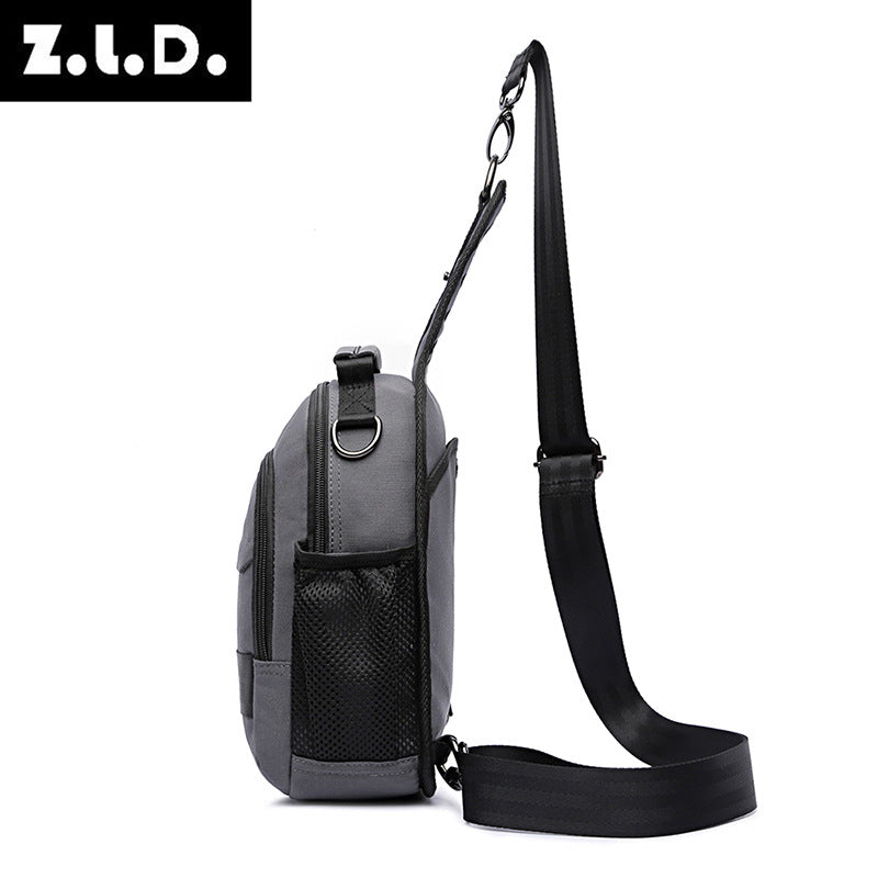 Men's Korean Style Trendy Waterproof Polyester Portable Men's Chest Bags