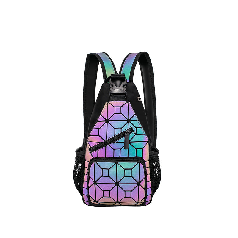 Women's & Men's & Fashion Laser Geometric Reflective Pockets Men's Waist Packs