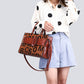 Women's Fashion Letter Pattern Portable Embossed Handbags