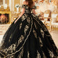 Ladivine 15701 Floral Off the Shoulder A-line Quince Ball Gown