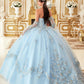 Ladivine 15714 Long Poofy Cinderella A-Line Ballgown Strapless with Gloves