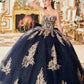 Vestido de Quinceañera Strapless Ladivine 15715 Acampanado Esponjoso Línea A para Dulces 16