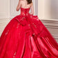 Vestido de Gala de Quinceañera Strapless con Escote Corazón Ladivine 15726
