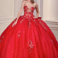 Vestido de Gala de Quinceañera Strapless con Escote Corazón Ladivine 15726
