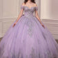 Ladivine 15730 Glitter Tulle Embroidered Lace Applique Sweet 16 Gown