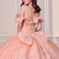 Vestido de Gala de Quinceañera Corte A con Hombros Caídos Ladivine 15731