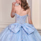 Vestido de Gala de Quinceañera con Hombros Caídos, Corsé con Cuentas y Escote Corazón Ladivine 15735