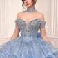 Vestido de Gala de Quinceañera Abullonado con Hombros Descubiertos Ladivine 15742