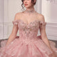 Vestido de Gala de Quinceañera Abullonado con Hombros Descubiertos Ladivine 15742