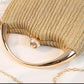 Women's Vintage Pleated Dinner Banquet Fashion Metal Portable Evening Bags