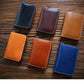 Men's Handmade Retro First Layer Cowhide Zipper Short Coin Purses