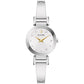 Reloj pulsera de mujer moderno Bulova Marc Anthony de acero inoxidable plateado con diamantes, brazalete y esfera blanca plateada Estilo: 96P241