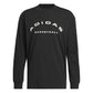 adidas Mens Select Long Sleeve Basketball T-Shirt Black/Cloud White