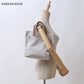 Summer Canvas With Cowhide Portable Mori Shoulder Bags