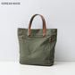 Summer Canvas With Cowhide Portable Mori Shoulder Bags