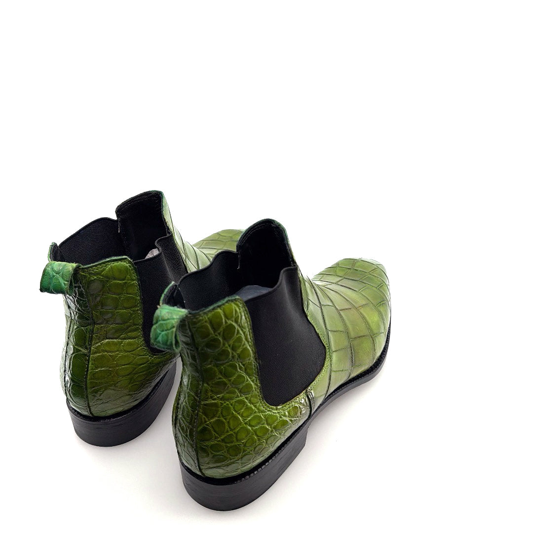 Bota de cocodrilo personalizada Maurice Austin - Verde