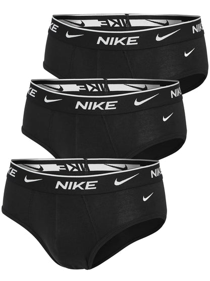 Nike Men`s Everyday Cotton Stretch Briefs 3 Pack (Black(KE11065-001)/W Large)